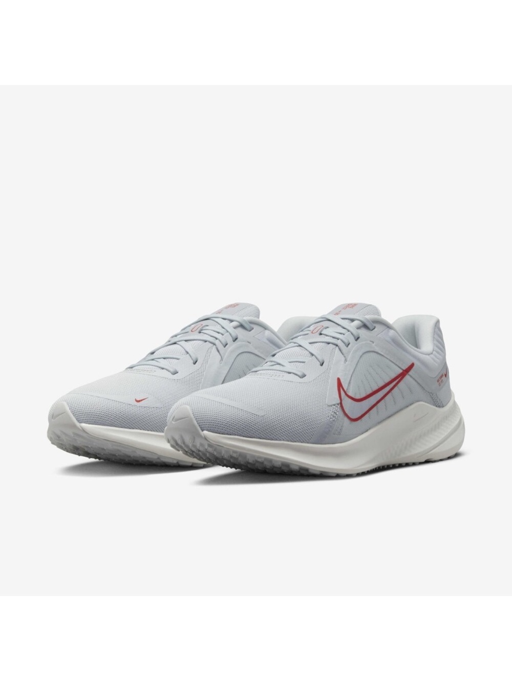 Nike Light Gray and Red Women's Running Sneakers